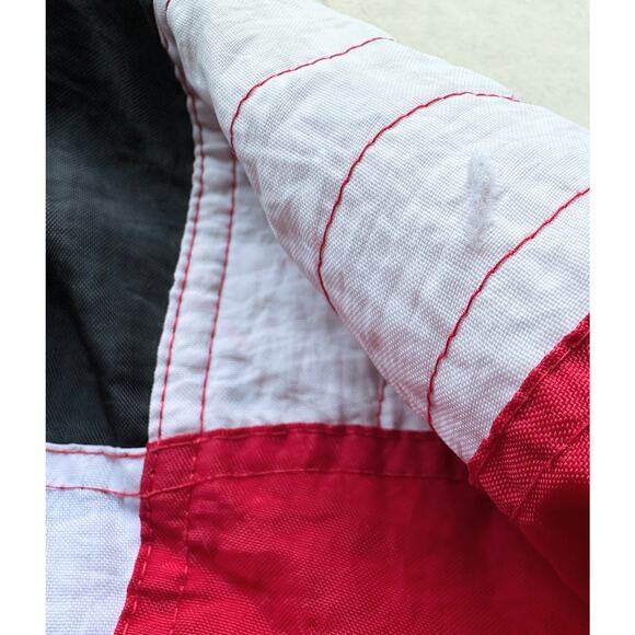 Chicago Bulls 90s STARTER puffer 1/2 Pullover jacket yth M red black NBA vintage - Picture 5 of 7